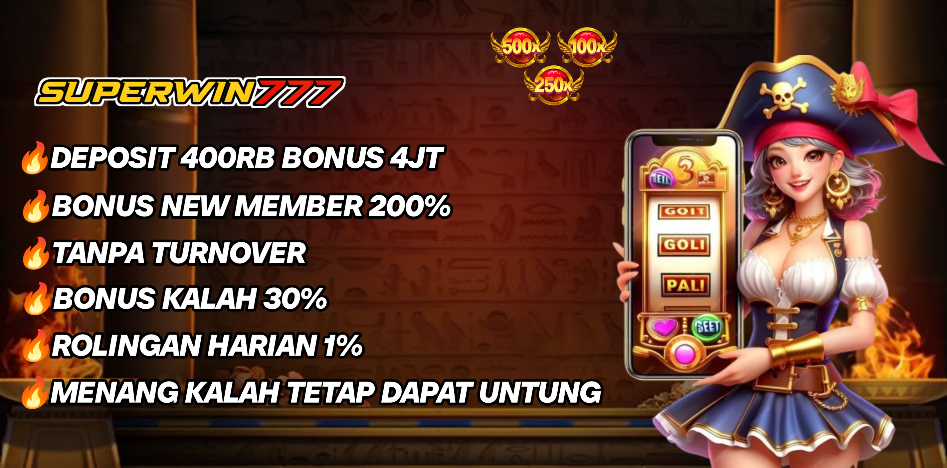 EVENT DEPO 400RB BONUS 4 JT TANPA TO